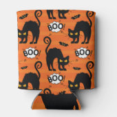 Abstracte kat, wolk, Halloween-patroon Blikjeskoeler (Achterkant)
