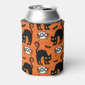 Abstracte kat, wolk, Halloween-patroon Blikjeskoeler (Blikje Achterkant)