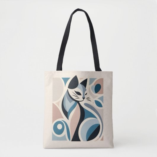 Abstracte Katachtige Gratie Tote Bag (Voorkant)