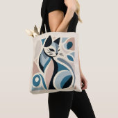 Abstracte Katachtige Gratie Tote Bag (Dichtbij)
