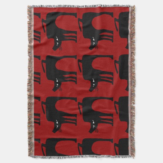 Abstracte katten en rood deken (Voorkant Verticaal)