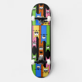 Abstracte katten persoonlijk skateboard (Voorkant)