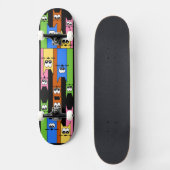 Abstracte katten persoonlijk skateboard (Voorkant)
