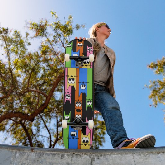 Abstracte katten persoonlijk skateboard (Buiten 1)