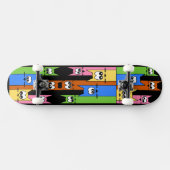 Abstracte katten persoonlijk skateboard (Horizontaal)