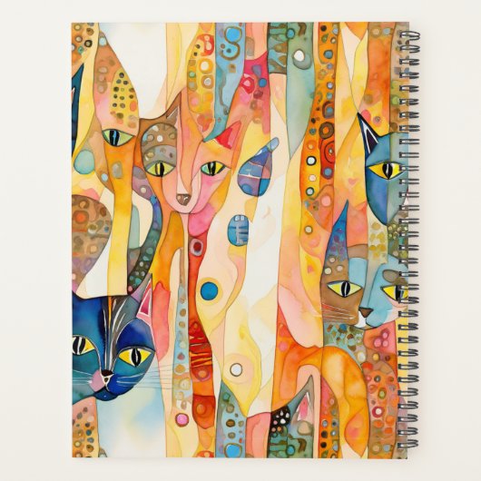 Abstracte katten planner (Achterkant)