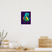 ABSTRACTE KATTENKUNST EXTRA KLEURRIJK VAN SIXSOX POSTER (Keuken)