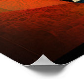 Abstracte kattenkunst - geometrisch dierontwerp poster (Hoek)