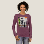 Abstracte kattenkunst T-shirt moderne kleuren (Voorkant)