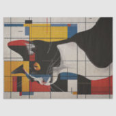 Abstracte kattenontkoppeling tissuepapier (Voorkant)