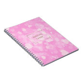 Abstracte keh roze valentijnse textuur. Naam. Notitieboek (Rechterzijde)