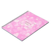 Abstracte keh roze valentijnse textuur. Naam. Notitieboek (Linkerzijde)