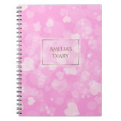Abstracte keh roze valentijnse textuur. Naam. Notitieboek (Voorkant)