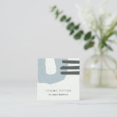 ABSTRACTE KERAMISCH KERAMISCHE TEXTUURBLAUW, GESPE VIERKANTE VISITEKAARTJE (Staand voorkant)