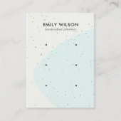 ABSTRACTE KERAMISCHE BLAUWE GOLF 3 STUD OORBEL DIS VISITEKAARTJE (Voorkant)