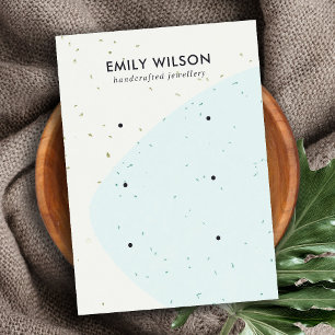 ABSTRACTE KERAMISCHE BLAUWE GOLF 3 STUD OORBEL DIS VISITEKAARTJE