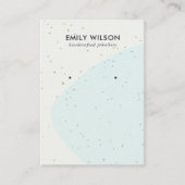 ABSTRACTE KERAMISCHE BLAUWE WAVE STUD EARRING DISP VISITEKAARTJE (Voorkant)