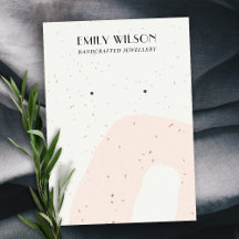 ABSTRACTE KERAMISCHE BLUSH PEACH STUD OORBEL DISPL