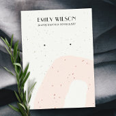 ABSTRACTE KERAMISCHE BLUSH PEACH STUD OORBEL DISPL VISITEKAARTJE