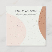 ABSTRACTE KERAMISCHE BLUSH ROEST STUD OORBEL DISPL VIERKANTE VISITEKAARTJE (Voorkant)