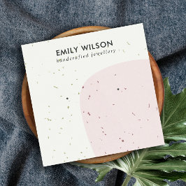 ABSTRACTE KERAMISCHE BLUSH STUD OORBEL DISPLAY KAA VIERKANTE VISITEKAARTJE