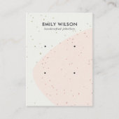 ABSTRACTE KERAMISCHE BLUSH WAVE 2 STUD OORBEL DISP VISITEKAARTJE (Voorkant)