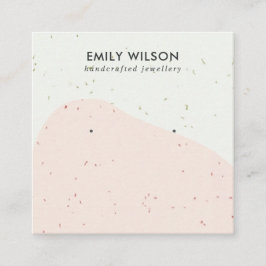 ABSTRACTE KERAMISCHE BLUSH WAVE STUD OORBEL DISPLA VIERKANTE VISITEKAARTJE