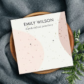 ABSTRACTE KERAMISCHE BLUSH WAVE STUD OORBEL DISPLA VIERKANTE VISITEKAARTJE