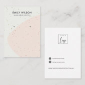 ABSTRACTE KERAMISCHE BLUSH WAVE STUD OORBEL DISPLA VISITEKAARTJE (Voorkant / Achterkant)
