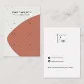 ABSTRACTE KERAMISCHE ROESTGOLF 3 STUD OORBEL DISPL VISITEKAARTJE (Voorkant / Achterkant)