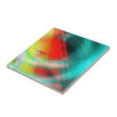 Abstracte keramische tapijten tegeltje (Zijkant)