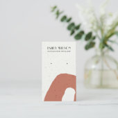 ABSTRACTE KERAMISCHE TERRACOTTA STUD EARRING DISPL VISITEKAARTJE (Staand voorkant)