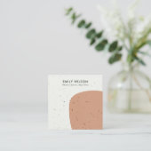 ABSTRACTE KERAMISCHE TERRACOTTA STUD OORBEL DISPLA VIERKANTE VISITEKAARTJE (Staand voorkant)