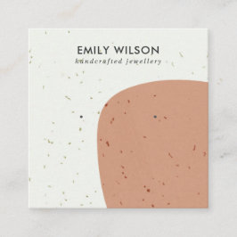 ABSTRACTE KERAMISCHE TERRACOTTA STUD OORBEL DISPLA VIERKANTE VISITEKAARTJE