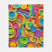 Abstracte keramische vreugde fleece deken (Voorkant)