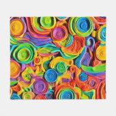Abstracte keramische vreugde fleece deken (Voorkant (Horizontaal))