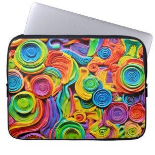 Abstracte keramische vreugde laptop sleeve