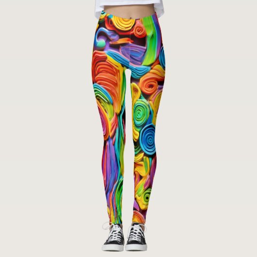 Abstracte keramische vreugde leggings (Voorkant)