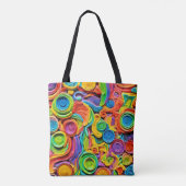 Abstracte keramische vreugde tote bag (Achterkant)