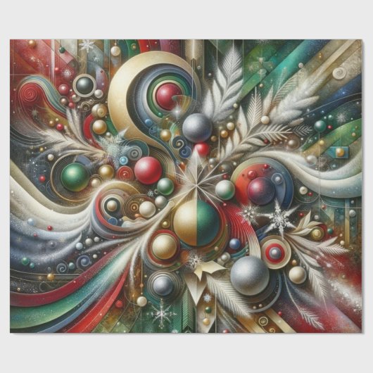 Abstracte kerst cadeaupapier (Vlak)