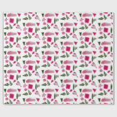 Abstracte Kerst design in roze & roze Cadeaupapier (Vlak)