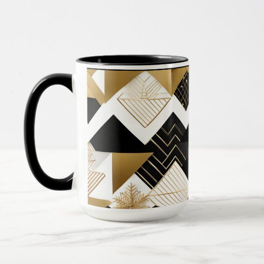 abstracte kerst diamanten koffiemok mok (Links)