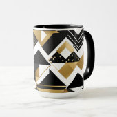 abstracte kerst diamanten koffiemok mok (Voorkant rechts)