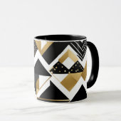 abstracte kerst diamanten koffiemok mok (Voorkant rechts)