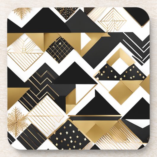 abstracte kerst diamanten onderzetter (Voorkant)