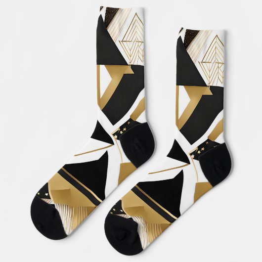 abstracte kerst diamanten sokken (Links)