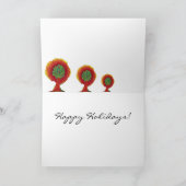 Abstracte kerst feestdagen kaart (Binnen)