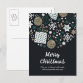 Abstracte kerst feestdagenkaart (Voorkant / Achterkant)