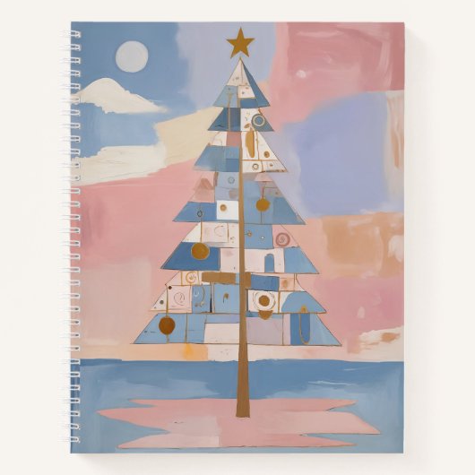Abstracte Kerst Geometrie Notitieboek (Voorkant)