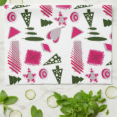 Abstracte kerst keukenhanddoek (Gevouwen)